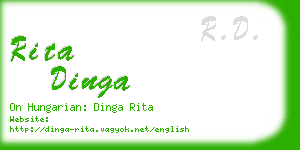 rita dinga business card